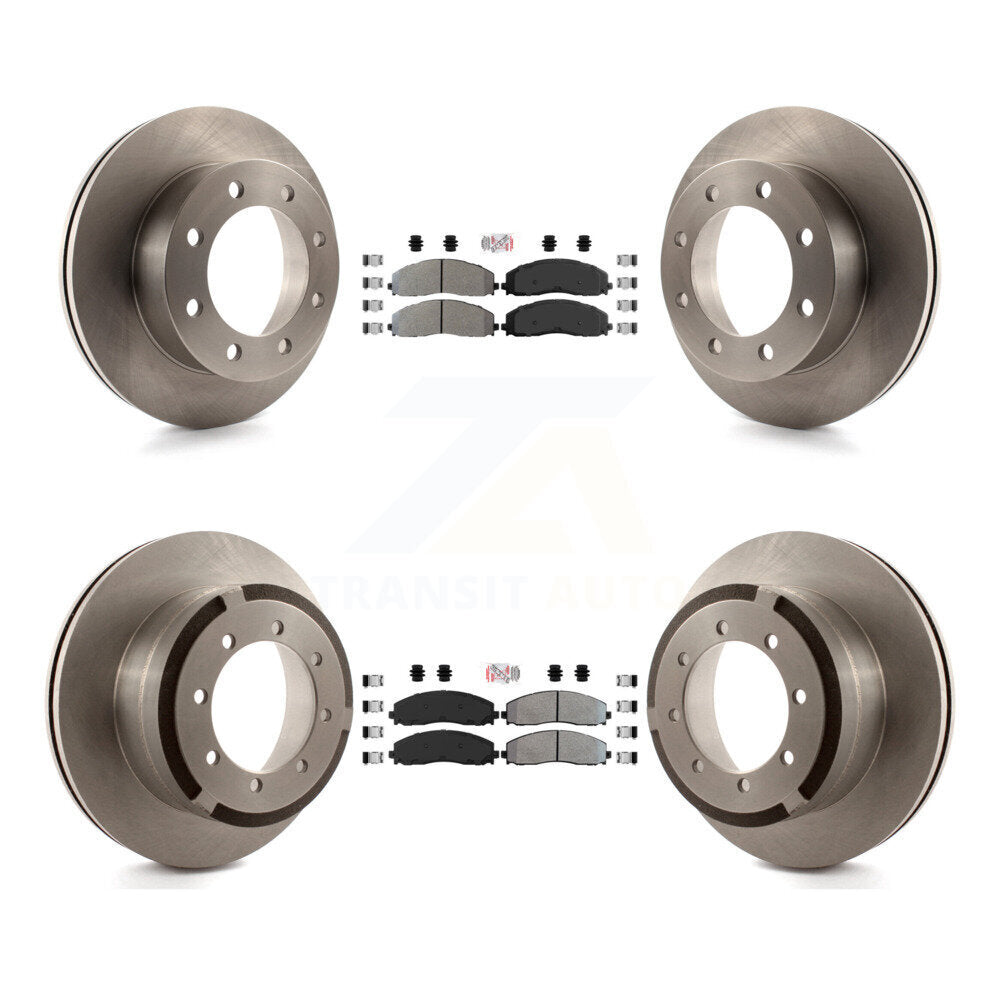 Front Rear Semi-Metallic Pad And Disc Brake Rotors Kit For 2013 Ford F-350 Super Duty 4WD K8A-106838