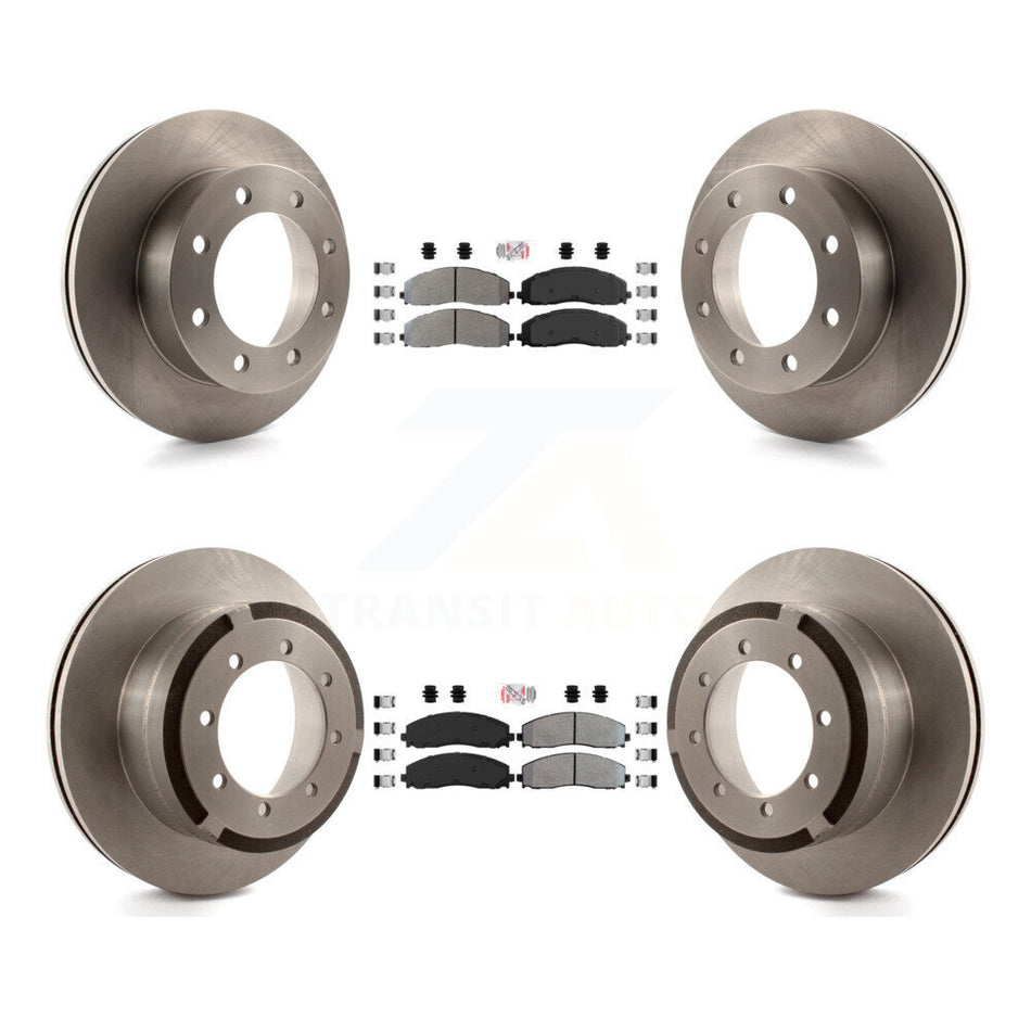 Front Rear Semi-Metallic Pad And Disc Brake Rotors Kit For 2013 Ford F-350 Super Duty 4WD K8A-106838