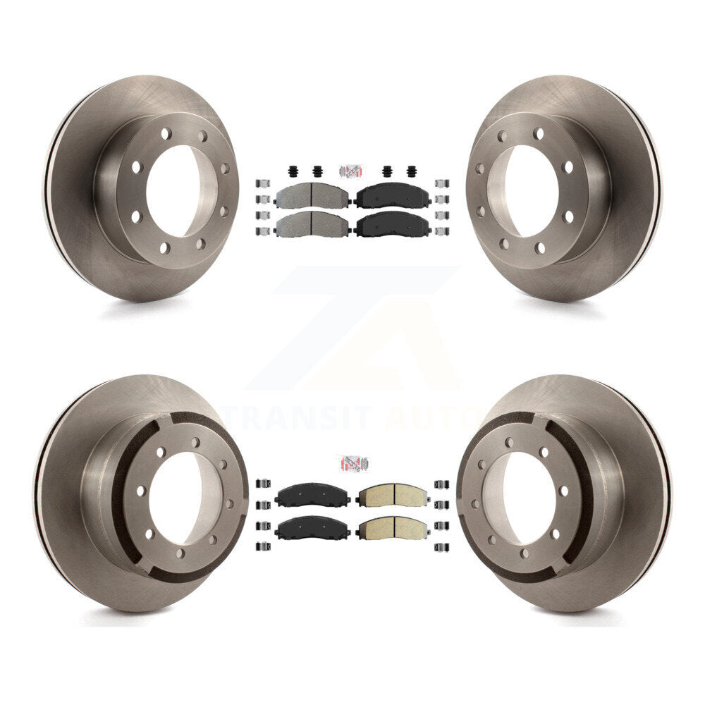 Front Rear Semi-Metallic Pad And Disc Brake Rotors Kit For 2013 Ford F-350 Super Duty 4WD K8A-106839