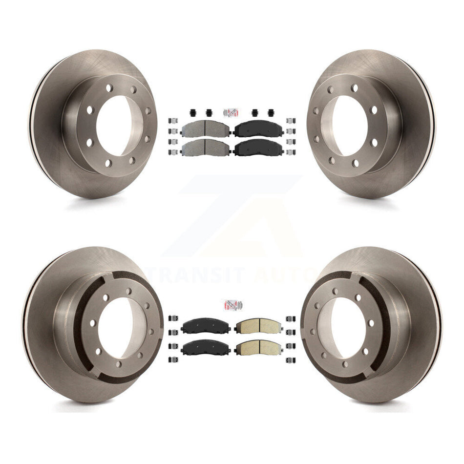 Front Rear Semi-Metallic Pad And Disc Brake Rotors Kit For 2013 Ford F-350 Super Duty 4WD K8A-106839