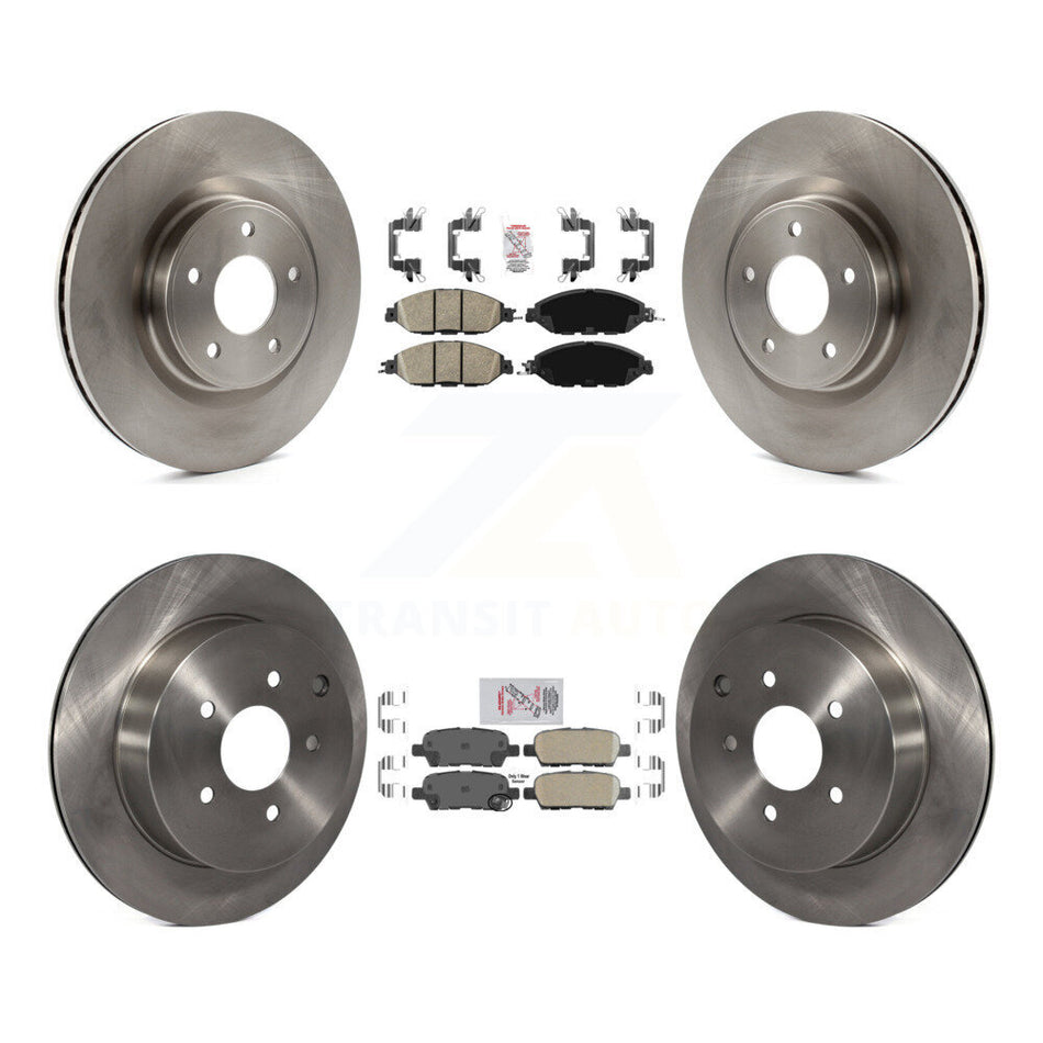 Front Rear Ceramic Pad & Brake Rotors Kit For Nissan Murano Pathfinder INFINITI QX60 JX35 K8A-106856