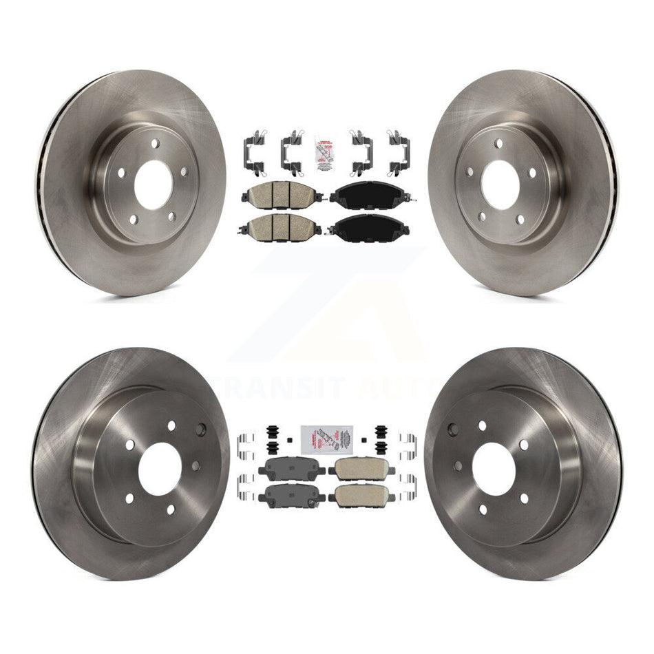 Front Rear Ceramic Pad & Brake Rotors Kit For Nissan Murano Pathfinder INFINITI QX60 JX35 K8A-106857