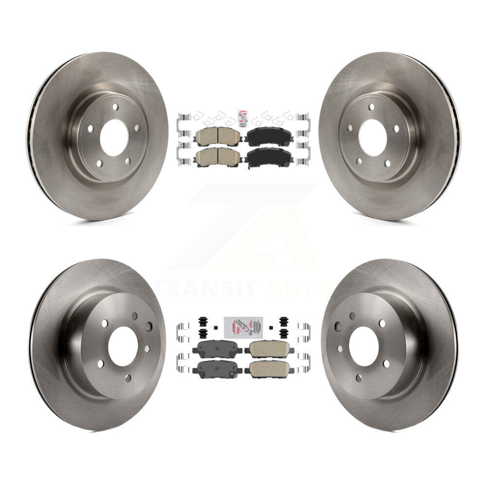 Front Rear Ceramic Pads And Disc Brake Rotors Kit For 2016-2017 INFINITI QX50 K8A-106863