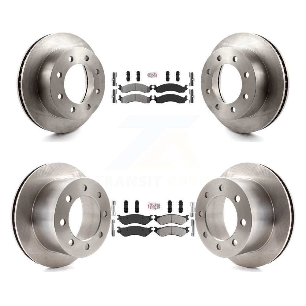 Front Rear Semi-Metallic Pads And Disc Brake Rotors Kit For 2001-2002 Dodge Ram 2500 3500 K8A-106866