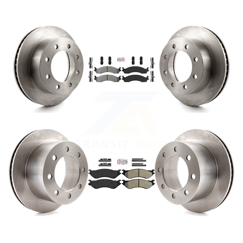 Front Rear Semi-Metallic Pads And Disc Brake Rotors Kit For 2001-2002 Dodge Ram 2500 3500 K8A-106867