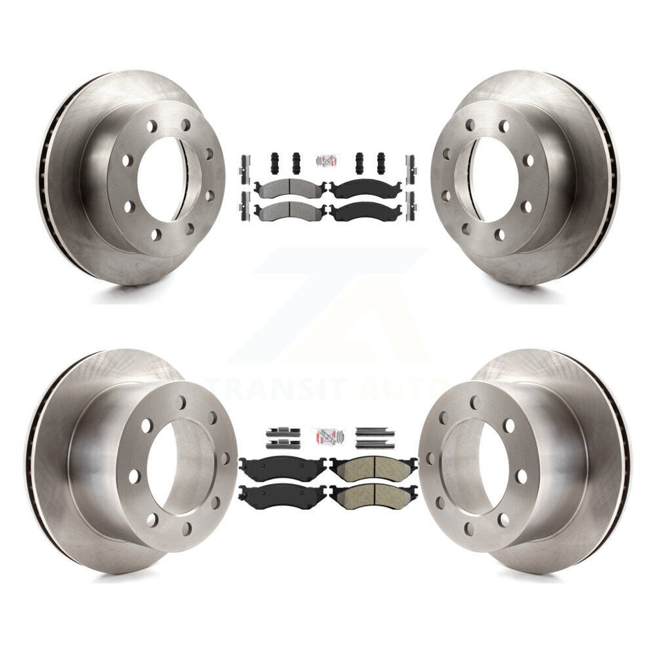 Front Rear Semi-Metallic Pads And Disc Brake Rotors Kit For 2001-2002 Dodge Ram 2500 3500 K8A-106867