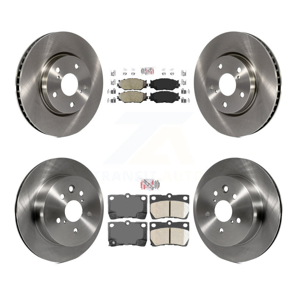 Front Semi-Metallic Rear Ceramic Pad And Disc Brake Rotor Kit For 2010-2013 Lexus IS250 C K8A-106871