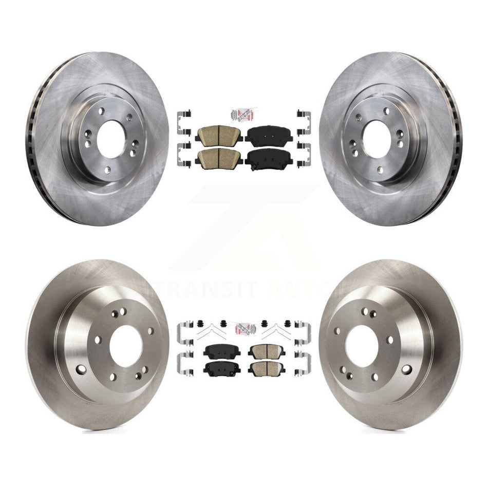 Front Rear Ceramic Pad & Brake Rotors Kit For 14-15 Kia Sorento With Red Painted Calipers K8A-106874