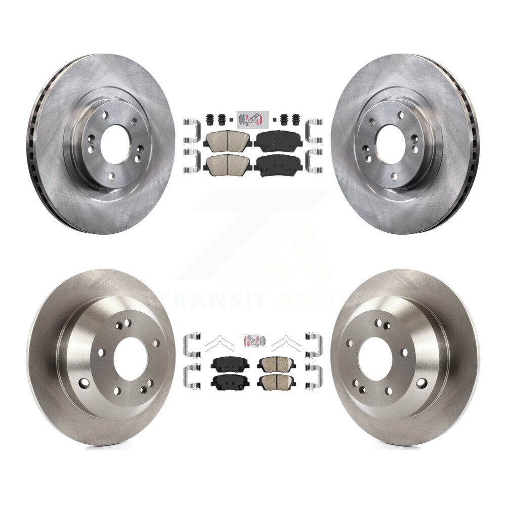 Front Rear Ceramic Pad & Brake Rotors Kit For 14-15 Kia Sorento With Red Painted Calipers K8A-106875