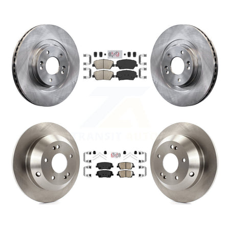 Front Rear Ceramic Pad & Brake Rotors Kit For 14-15 Kia Sorento With Red Painted Calipers K8A-106876