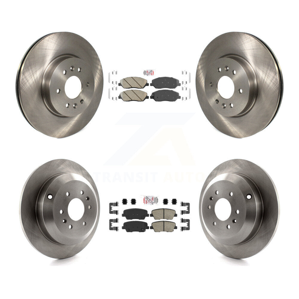 Front Rear Ceramic Pads And Disc Brake Rotors Kit For 2009-2011 Kia Borrego K8A-106880