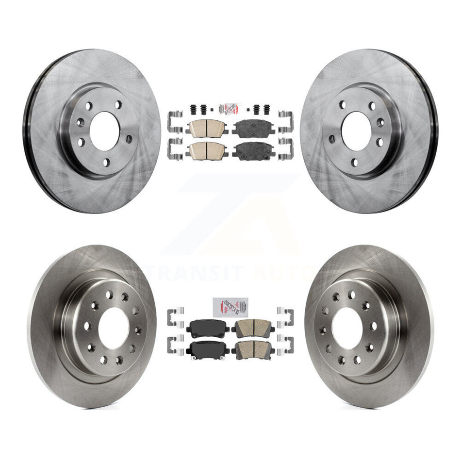 Front Rear Ceramic Pad And Disc Brake Rotor Kit For 2016 Chevrolet Malibu Carryover Model K8A-106887