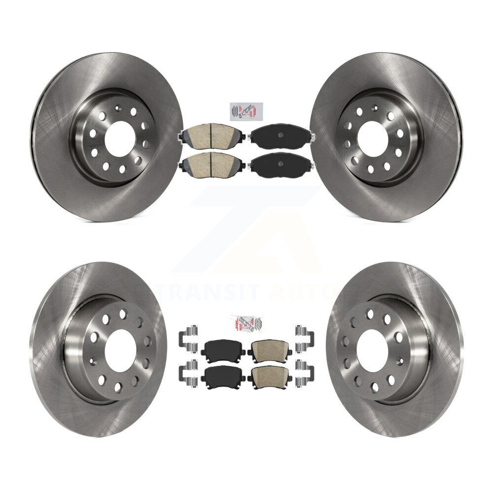 Front Rear Ceramic Pad & Brake Rotor Kit For 2015 Volkswagen GTI With Performance Package K8A-106891