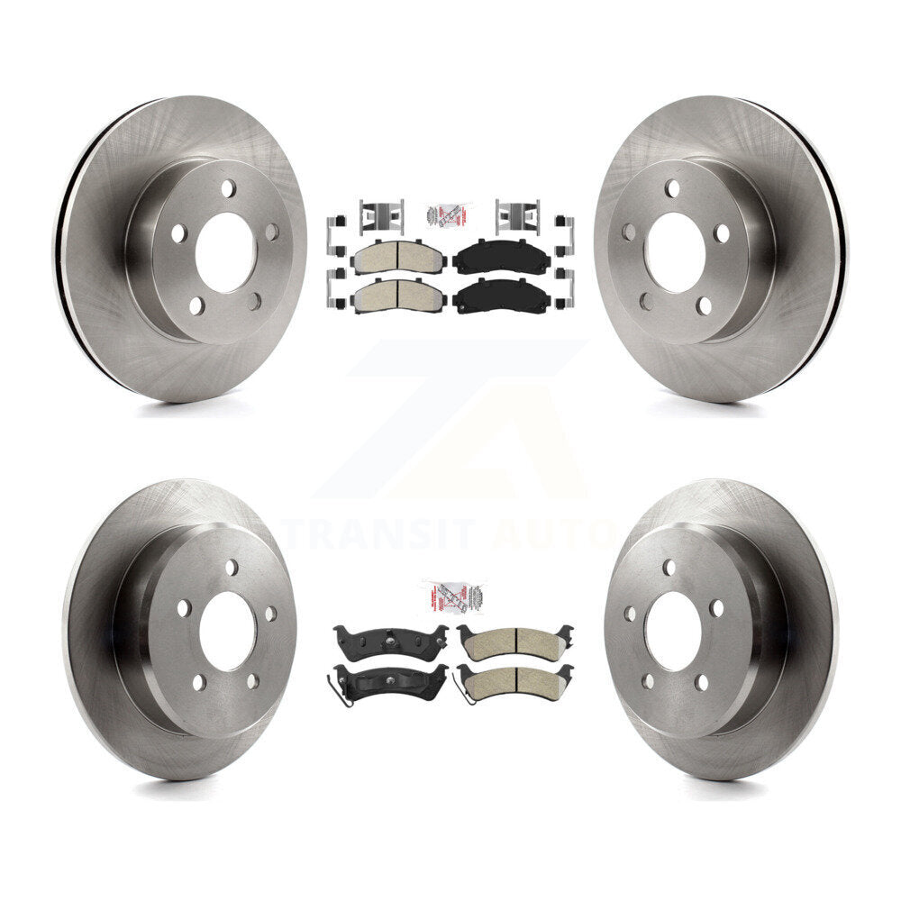 Front Rear Semi-Metallic Pad Brake Rotor Kit For 2001 Ford Explorer AWD 4WD From 01 02 K8A-106905