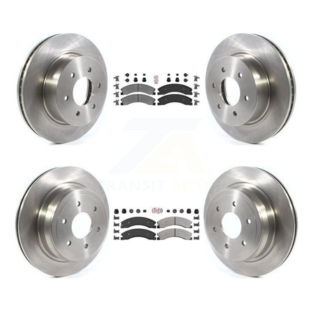 Front Rear Semi-Metallic Pads And Disc Brake Rotors Kit For 2016-2024 Nissan TITAN XD K8A-106915