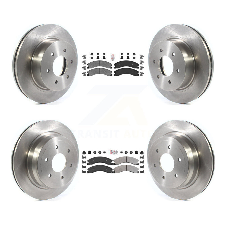 Front Rear Semi-Metallic Pads And Disc Brake Rotors Kit For 2016-2024 Nissan TITAN XD K8A-106915