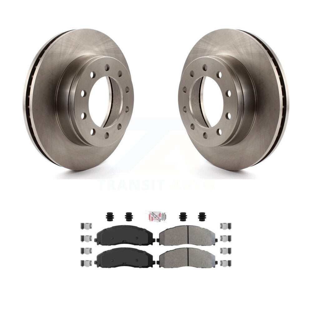 Front Disc Brake Rotors And Semi-Metallic Pads Kit For Ford F-350 Super Duty F-250 K8A-106929
