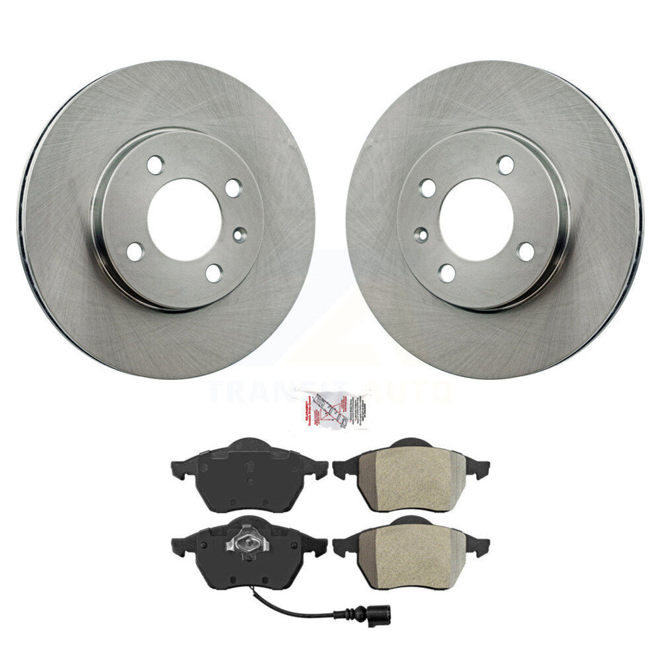 Front Disc Brake Rotors And Semi-Metallic Pads Kit For 1996-1998 Volkswagen Jetta 2.8L K8A-106938