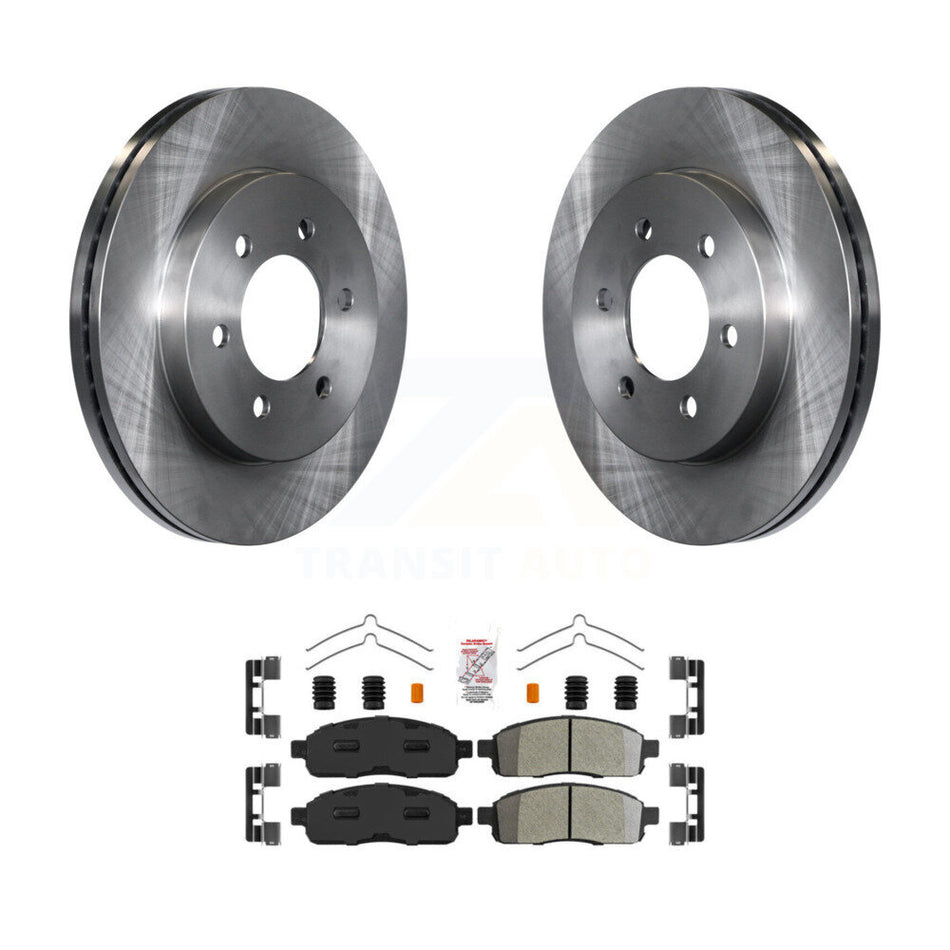 Front Disc Brake Rotors And Semi-Metallic Pads Kit For Ford F-150 Lincoln Mark LT 4WD K8A-106944