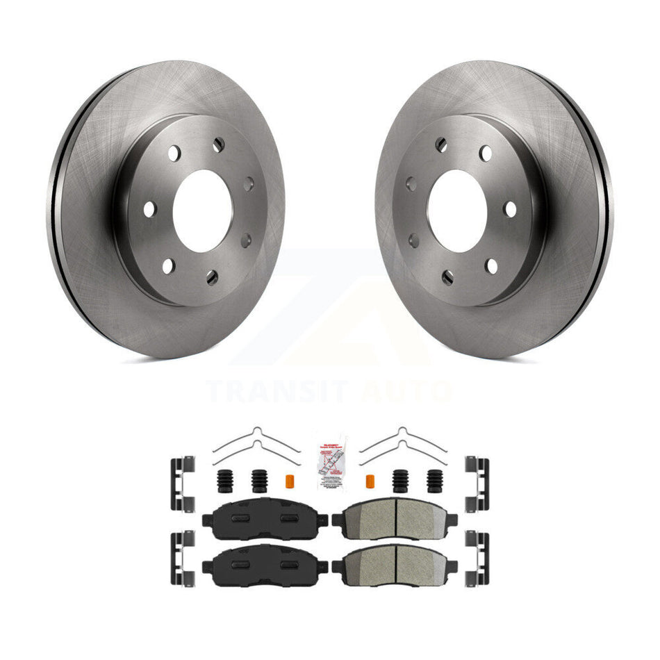 Front Disc Brake Rotors And Semi-Metallic Pads Kit For Ford F-150 Lincoln Mark LT 4WD K8A-106946