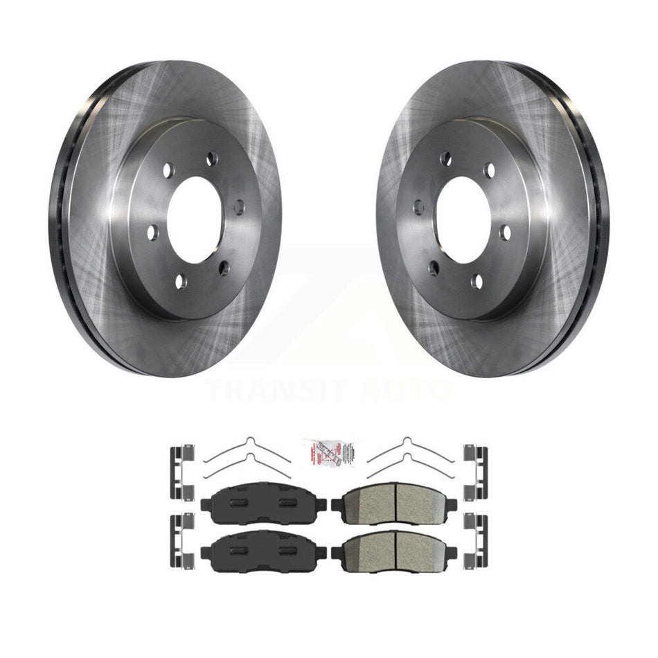 Front Disc Brake Rotors And Semi-Metallic Pads Kit For Ford F-150 Lincoln Mark LT 4WD K8A-106948