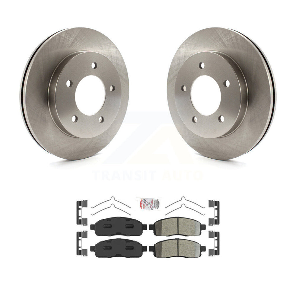 Front Disc Brake Rotors & Semi-Metallic Pad Kit For 2004 Ford F-150 4WD With 5 Lug Wheels K8A-106949