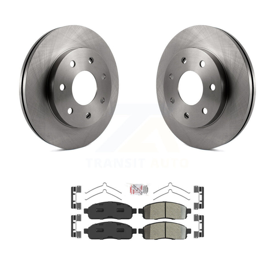 Front Disc Brake Rotors And Semi-Metallic Pads Kit For Ford F-150 Lincoln Mark LT 4WD K8A-106950