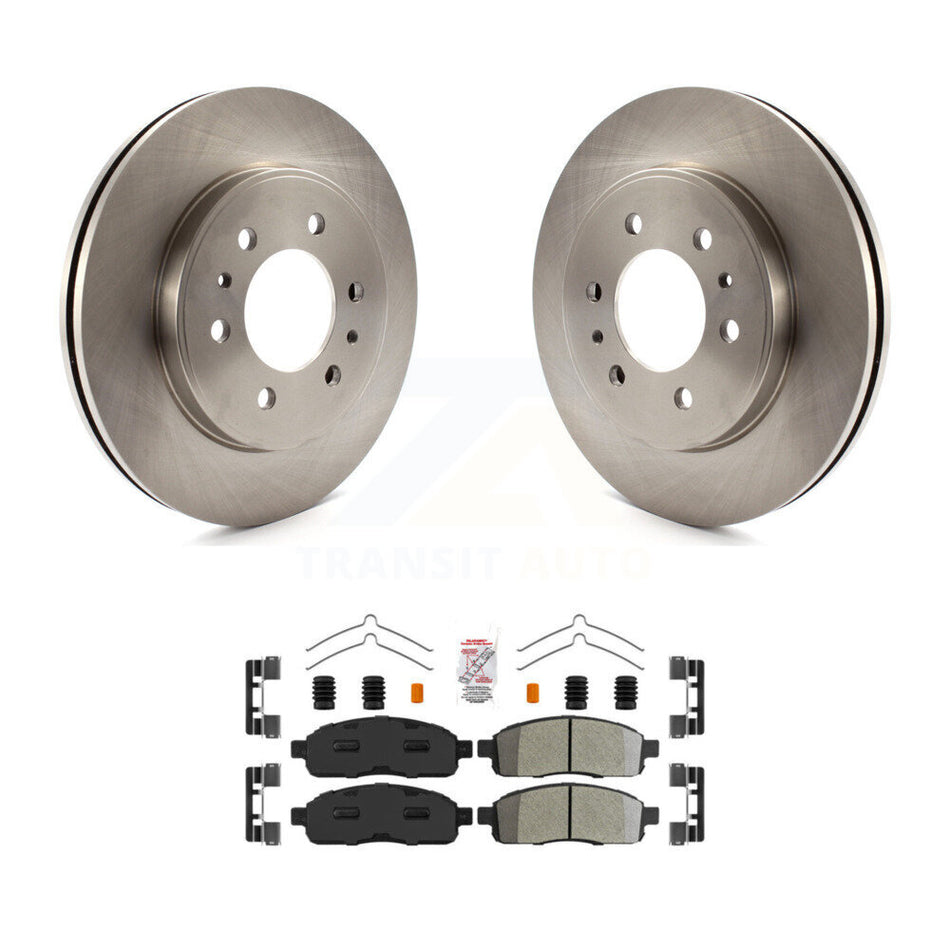Front Disc Brake Rotors And Semi-Metallic Pads Kit For 2009 Ford F-150 With 6 Lug Wheels K8A-106951