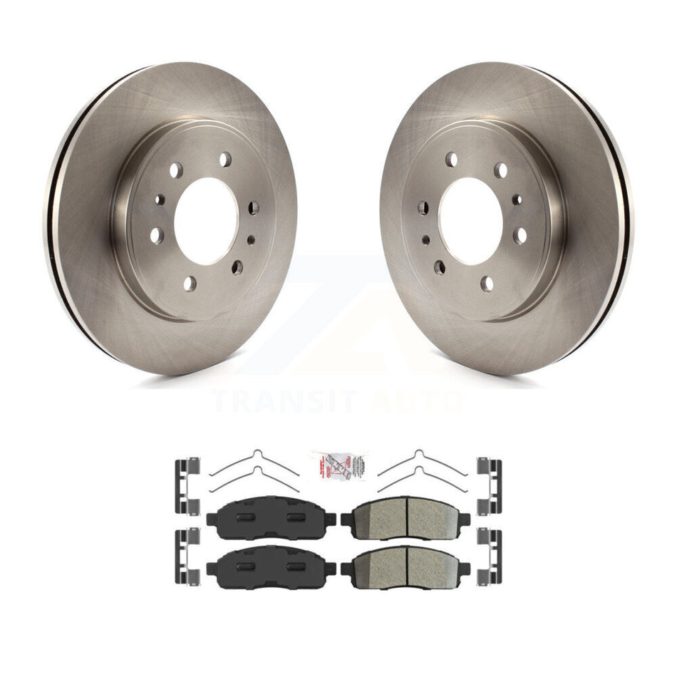 Front Disc Brake Rotors And Semi-Metallic Pads Kit For 2009 Ford F-150 With 6 Lug Wheels K8A-106953