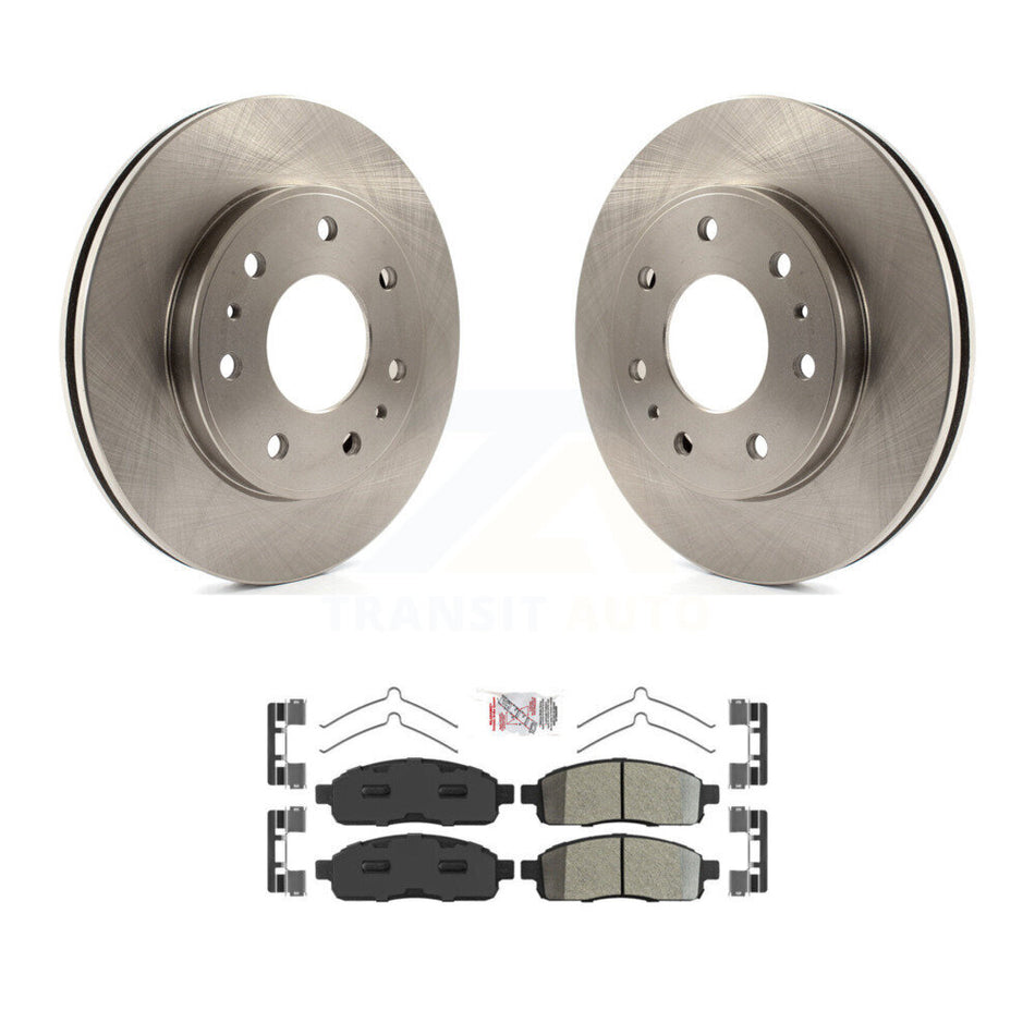 Front Disc Brake Rotors And Semi-Metallic Pads Kit For 2009 Ford F-150 With 7 Lug Wheels K8A-106954
