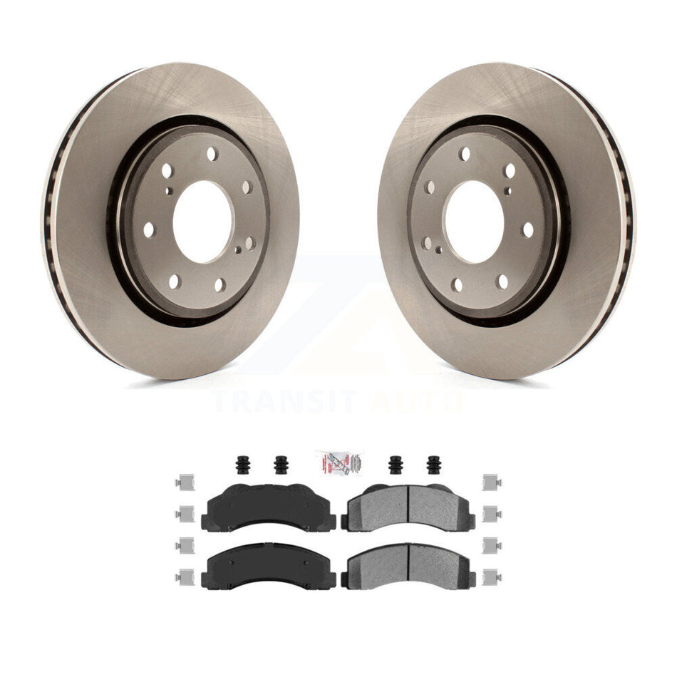 Front Disc Brake Rotor & Semi-Metallic Pad Kit For 2010-2014 Ford F-150 With 7 Lug Wheels K8A-106970