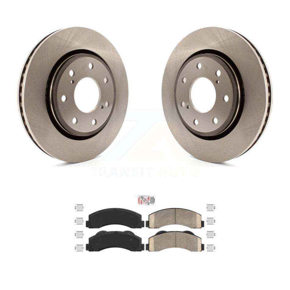 Front Disc Brake Rotors And Ceramic Pads Kit For 2010-2014 Ford F-150 With 7 Lug Wheels K8A-106971