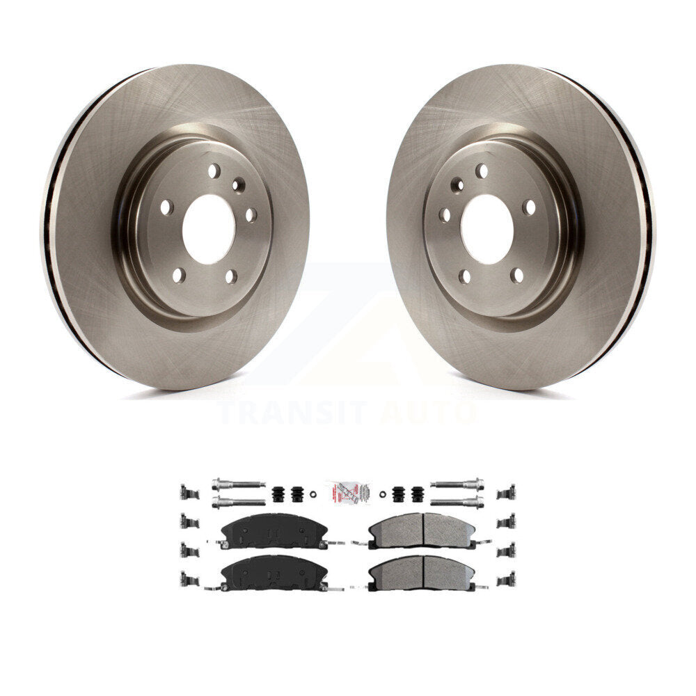 Front Brake Rotor Semi-Metallic Pad Kit For 13 Ford Explorer Sport With Heavy Duty Brakes K8A-106973
