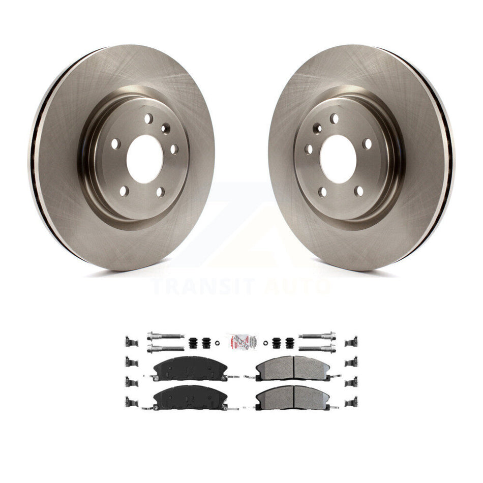 Front Brake Rotor Semi-Metallic Pad Kit For 13 Ford Explorer Sport With Heavy Duty Brakes K8A-106973