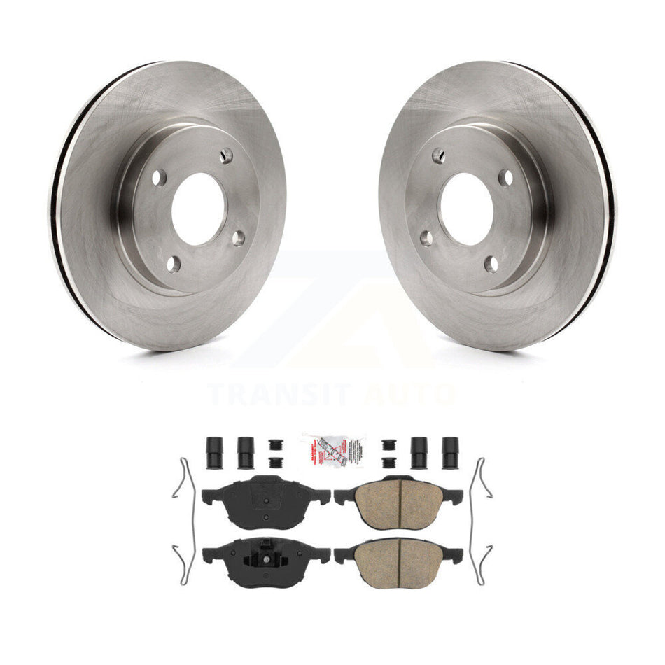 Front Disc Brake Rotor Ceramic Pad Kit For 2004 Ford Focus LX/Mid/High/SE/ZTS/ZTW/ZX3/ZX5 K8A-107006