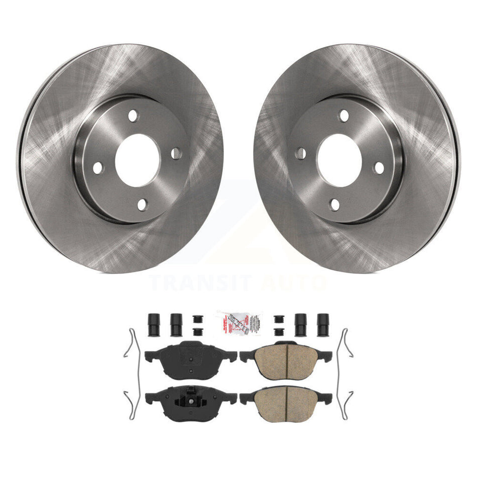 Front Disc Brake Rotors And Ceramic Pads Kit For 2005-2007 Ford Focus K8A-107010