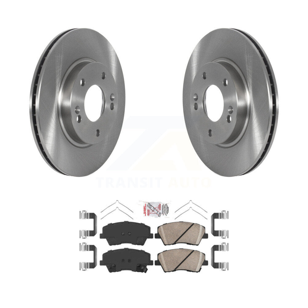 Front Disc Brake Rotors And Ceramic Pads Kit For 2017-2022 Hyundai Ioniq Kia Niro K8A-107020