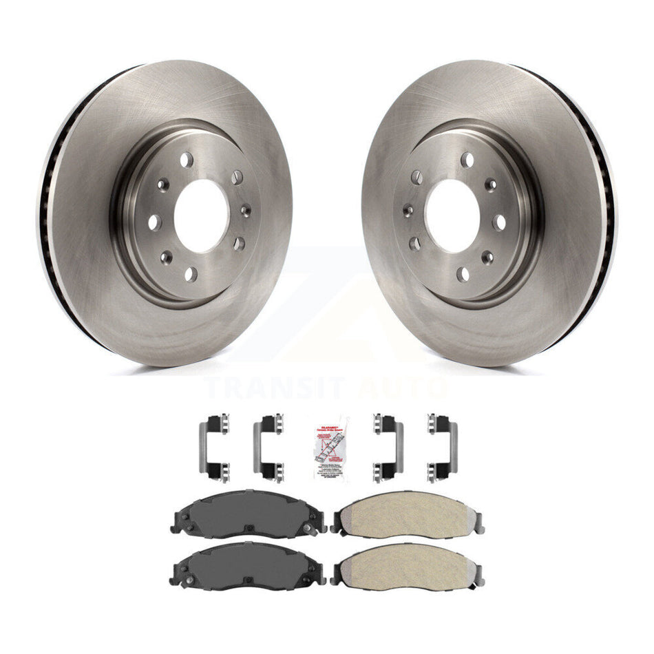 Front Disc Brake Rotors And Semi-Metallic Pads Kit For Cadillac CTS STS K8A-107028