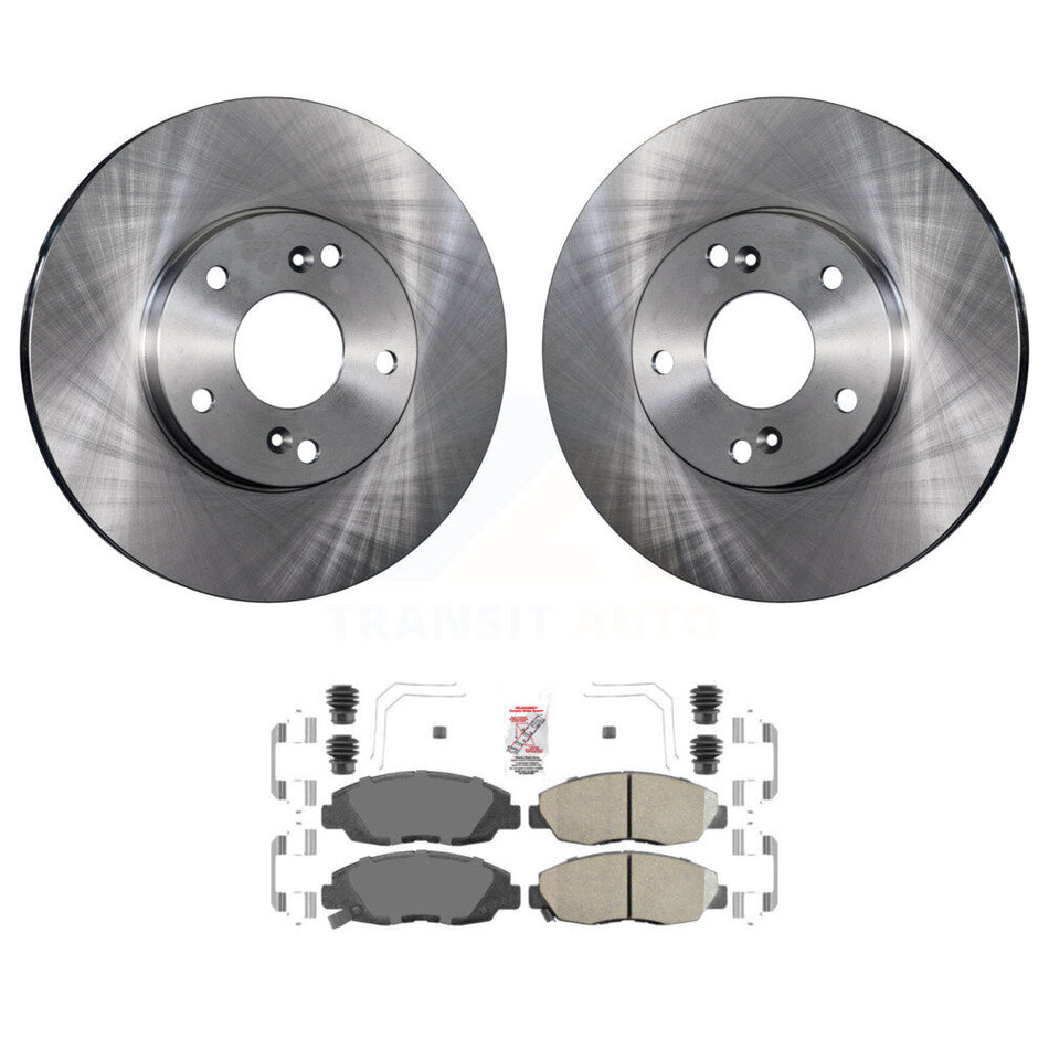 Front Disc Brake Rotors And Ceramic Pads Kit For 2014-2015 Honda Civic Touring K8A-107037