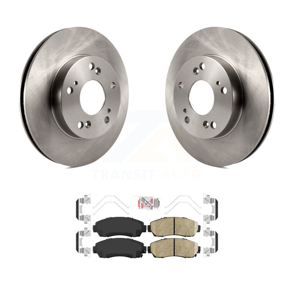 Front Brake Rotor And Ceramic Pad Kit For 2015 Honda Civic LX SE with Manual transmission K8A-107039