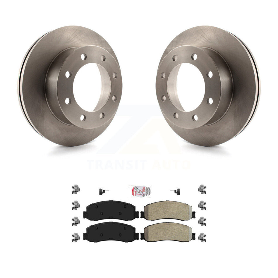 Front Brake Rotor & Semi-Metallic Pad Kit For Ford F-350 Super Duty With Dual Rear Wheels K8A-107055