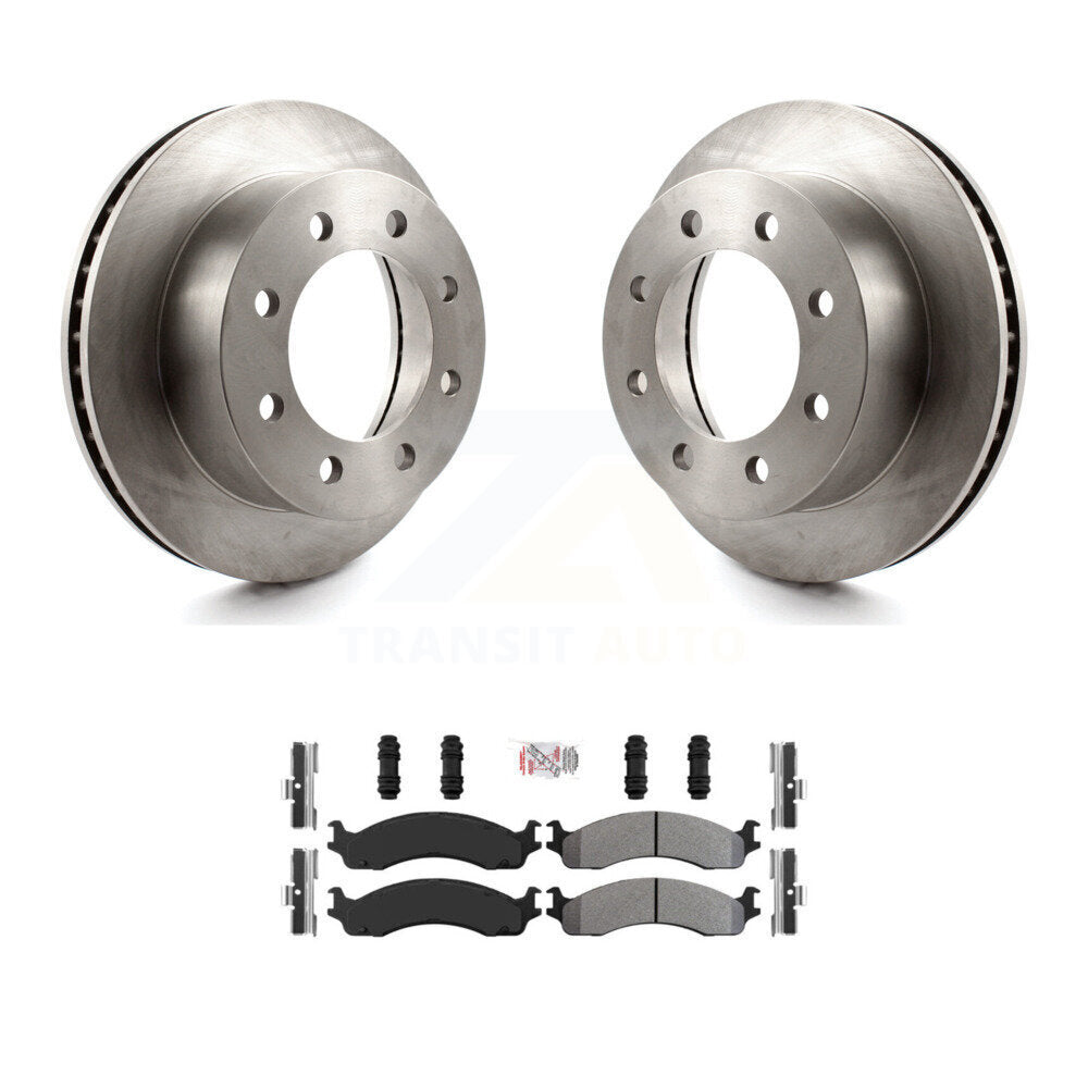 Front Disc Brake Rotors And Semi-Metallic Pads Kit For Dodge Ram 2500 3500 Van K8A-107069