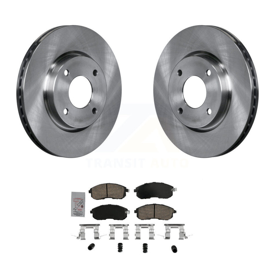 Front Disc Brake Rotors And Ceramic Pads Kit For Nissan Versa K8A-107076