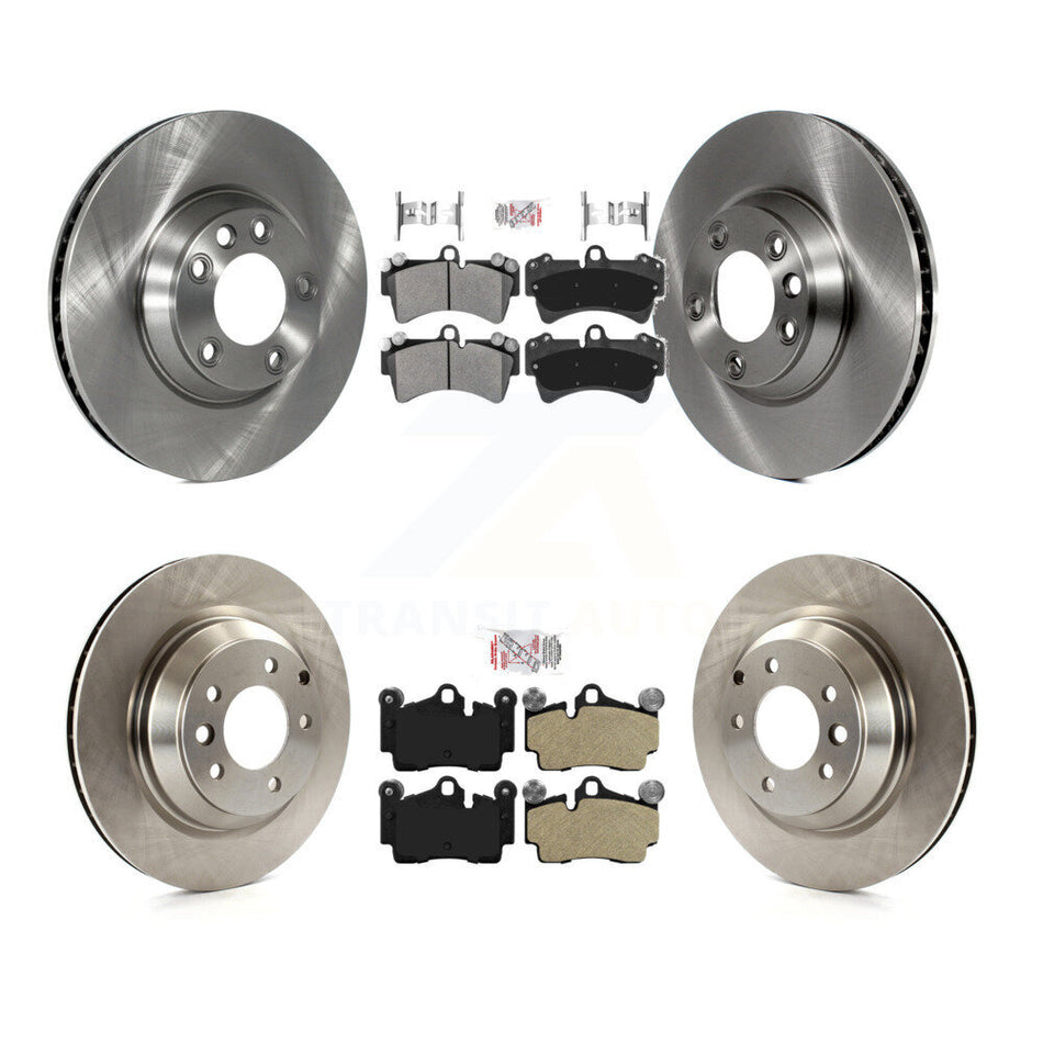 Front Rear Semi-Metallic Pads And Disc Brake Rotors Kit (6Pc) For Audi Q7 K8A-107101