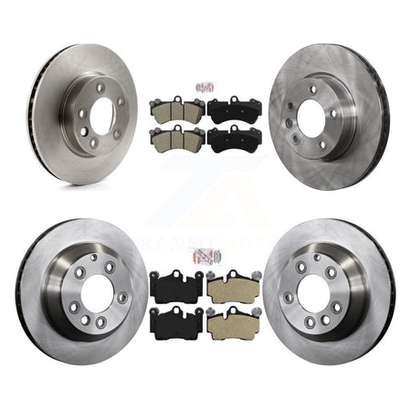 Front Rear Semi-Metallic Pads And Disc Brake Rotors Kit (6Pc) For Volkswagen Touareg K8A-107102