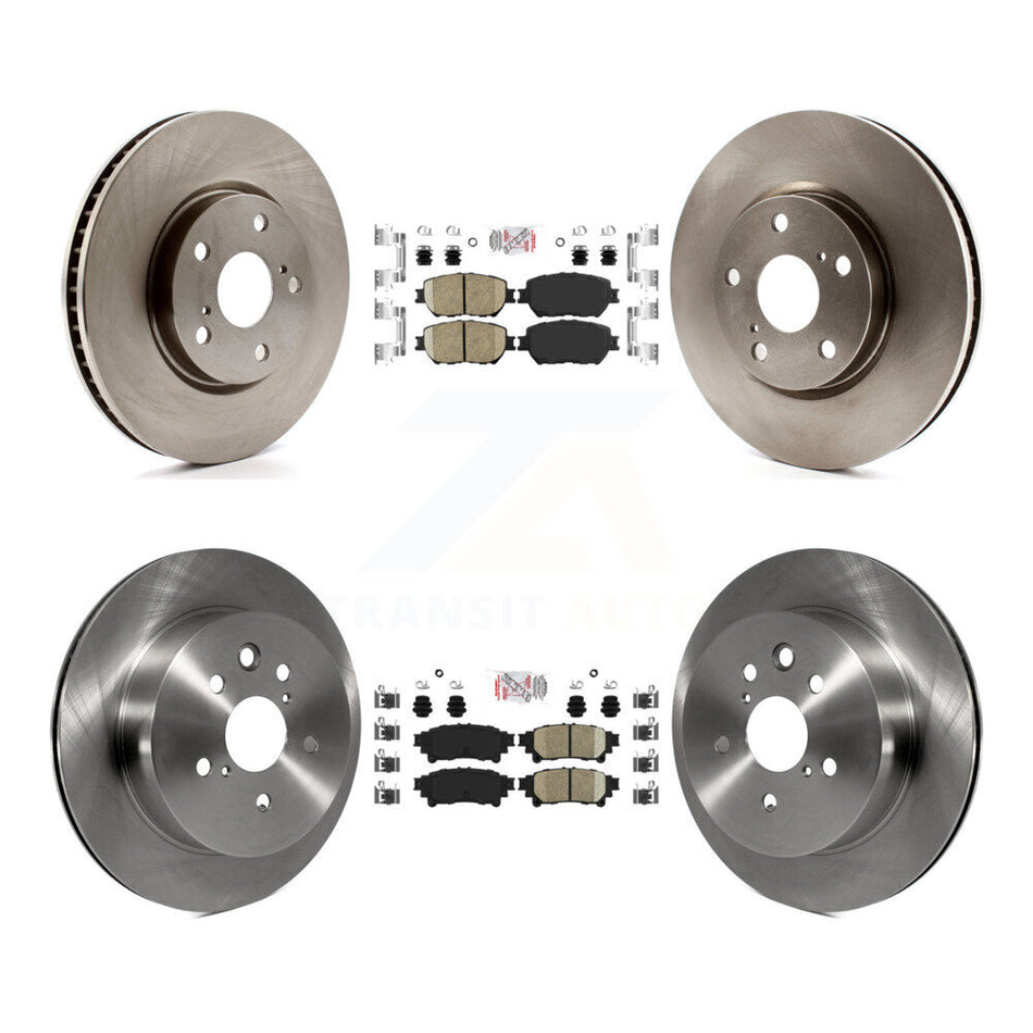 Front Rear Ceramic Pads And Disc Brake Rotors Kit (6Pc) For 2014 Lexus IS250 C F Sport K8A-107103