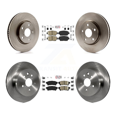Front Rear Ceramic Pads And Disc Brake Rotors Kit (6Pc) For 2014 Lexus IS250 C F Sport K8A-107104