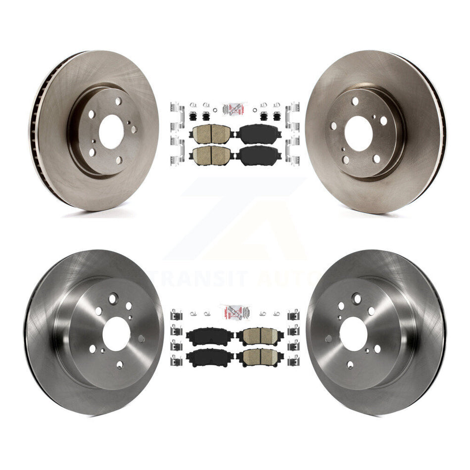 Front Rear Ceramic Pads And Disc Brake Rotors Kit (6Pc) For 2014 Lexus IS250 C F Sport K8A-107104