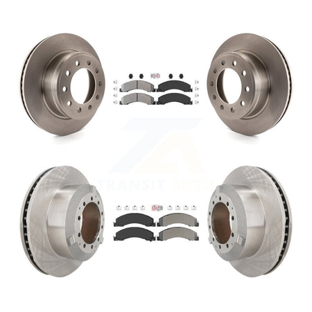 Front Rear Semi-Metallic Pad Brake Rotor Kit For Ram Dodge Sterling Truck 4500 5500 45 55 K8A-107132
