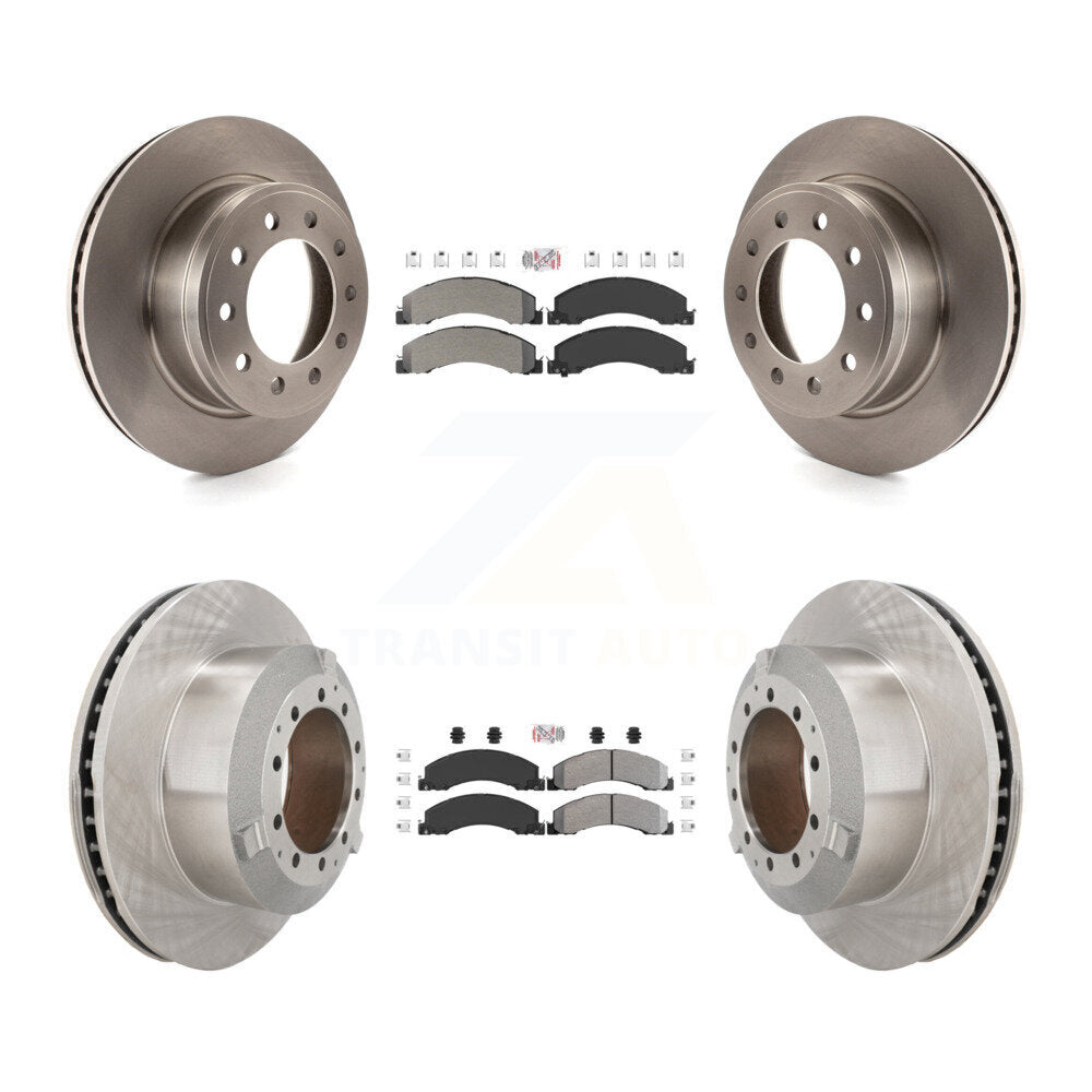 Front Rear Semi-Metallic Pad Brake Rotor Kit For Ram Dodge Sterling Truck 4500 5500 45 55 K8A-107133